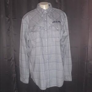 Harley-Davidson Gray Plaid Shirt New unused